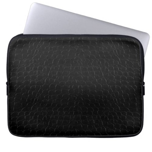 Black Alligator Skin Print Laptop Sleeve
