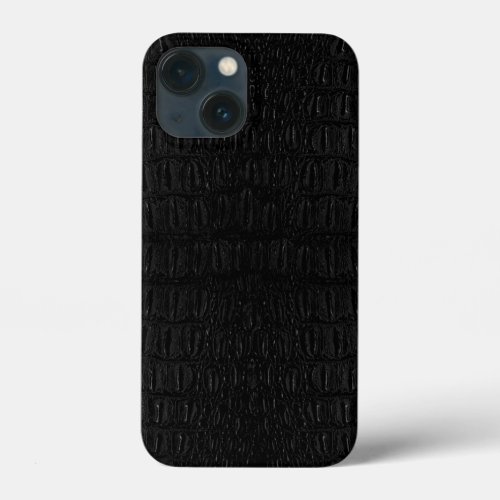 Black Alligator Skin Print New iPhone 13 Mini Case