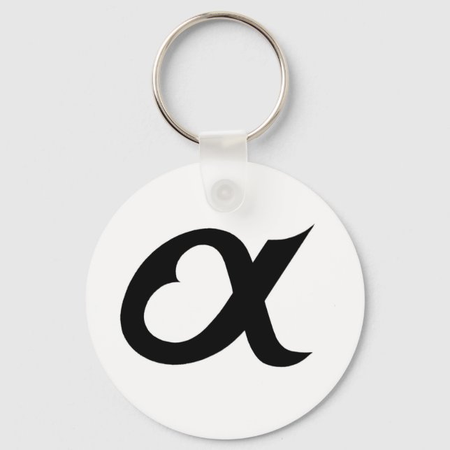 black alpheart keychain (Front)