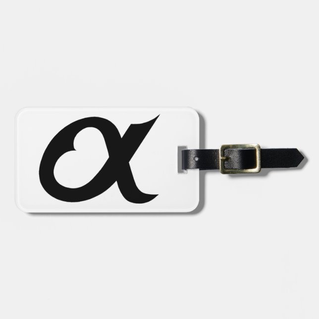 black alpheart luggage tag (Front Horizontal)