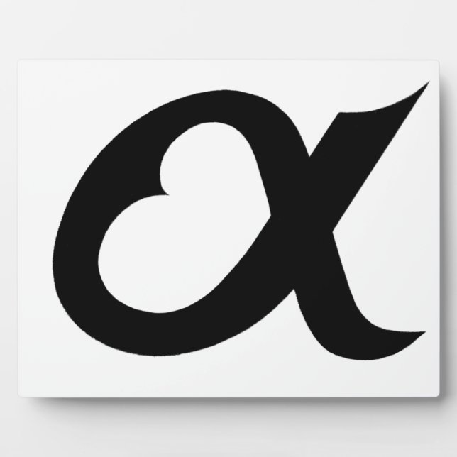 black alpheart plaque (Front)