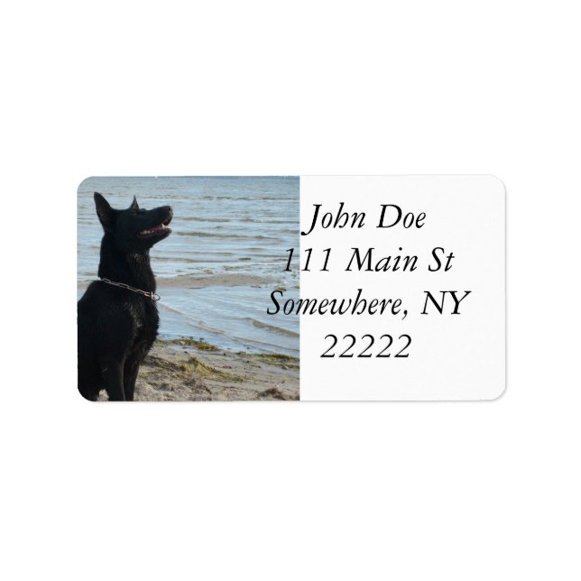 Black Alsatian Profile Label (Front)