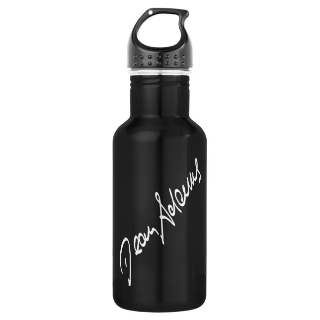 Black Aluminum 32oz Water Bottle (Front)