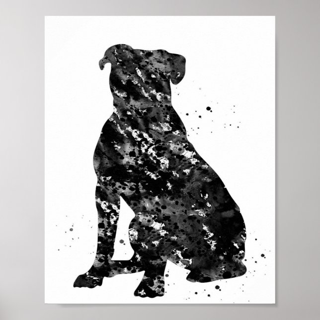 Black American bulldog Picture | Cool Present Poster (Front)
