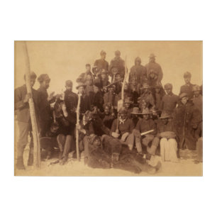 Black American Fighting Cavalry: Buffalo Warriors Acrylic Print