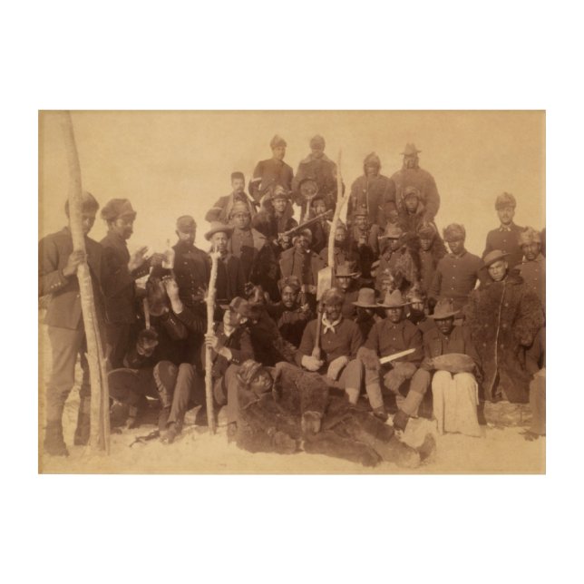 Black American Fighting Cavalry: Buffalo Warriors Acrylic Print (Front)