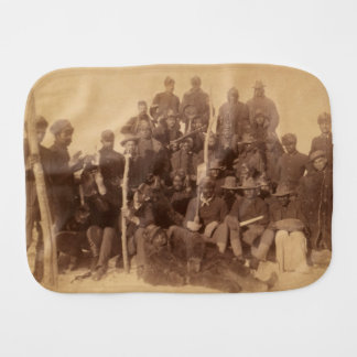 Black American Fighting Cavalry: Buffalo Warriors Baby Burp Cloth