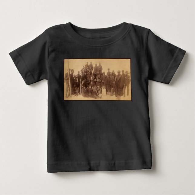 Black American Fighting Cavalry: Buffalo Warriors Baby T-Shirt (Front)