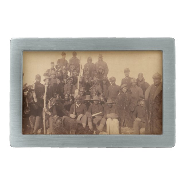 Black American Fighting Cavalry: Buffalo Warriors Belt Buckle (Front)