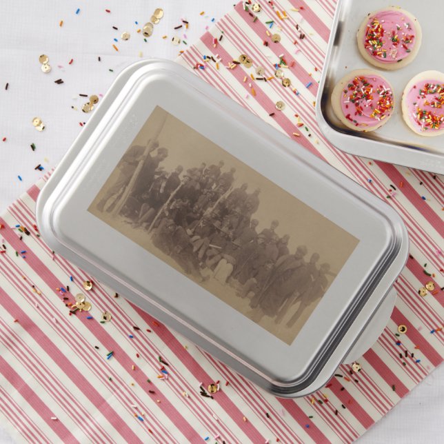 Black American Fighting Cavalry: Buffalo Warriors Cake Pan (In Situ)