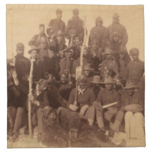 Black American Fighting Cavalry: Buffalo Warriors Cloth Napkin