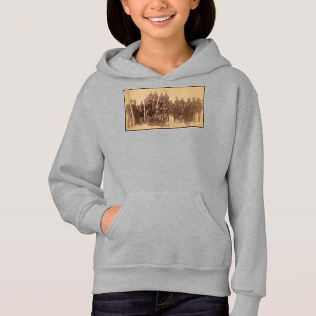 Black American Fighting Cavalry: Buffalo Warriors Hoodie (Front)