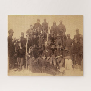 Black American Fighting Cavalry: Buffalo Warriors Jigsaw Puzzle