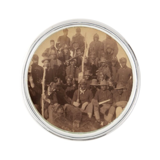 Black American Fighting Cavalry: Buffalo Warriors Lapel Pin (Front)