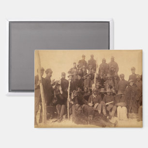Black American Fighting Cavalry: Buffalo Warriors Magnet