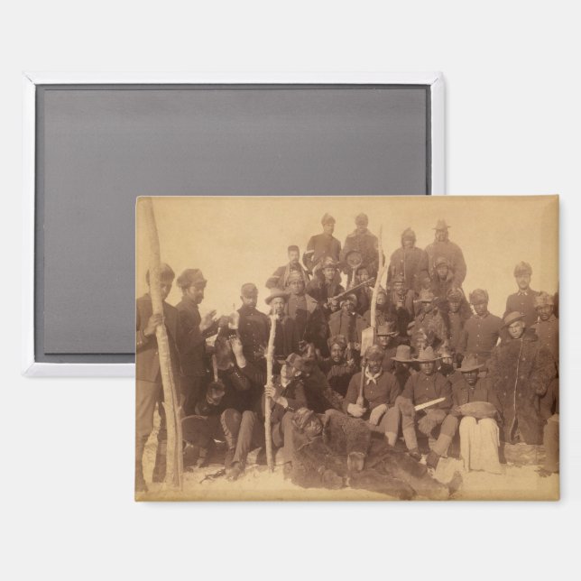 Black American Fighting Cavalry: Buffalo Warriors Magnet (Front/Back)