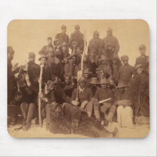 Black American Fighting Cavalry: Buffalo Warriors Mouse Pad
