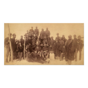 Black American Fighting Cavalry: Buffalo Warriors Photo Print