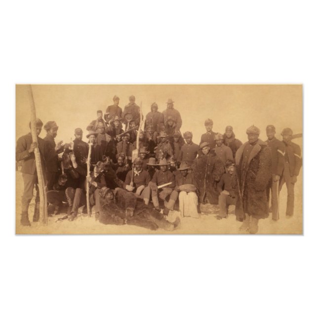 Black American Fighting Cavalry: Buffalo Warriors Photo Print (Front)