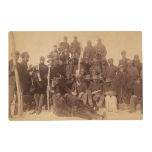 Black American Fighting Cavalry: Buffalo Warriors Placemat