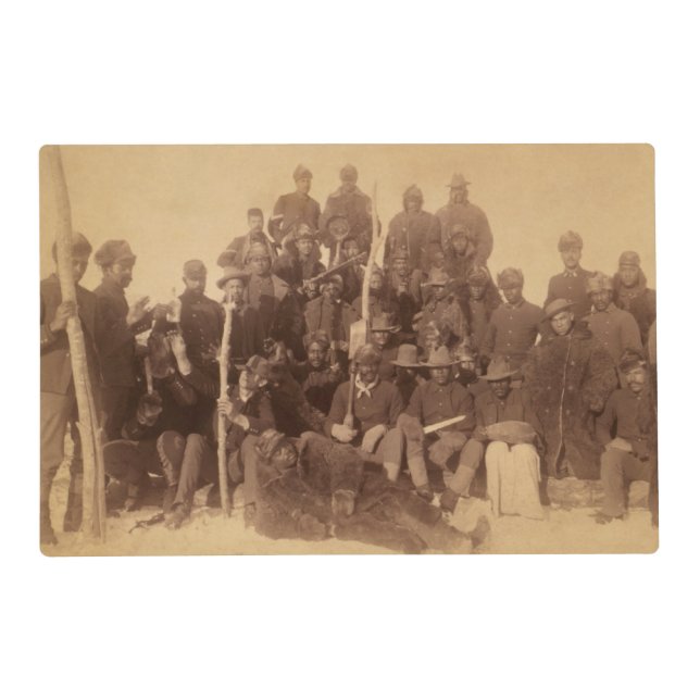 Black American Fighting Cavalry: Buffalo Warriors Placemat (Front)