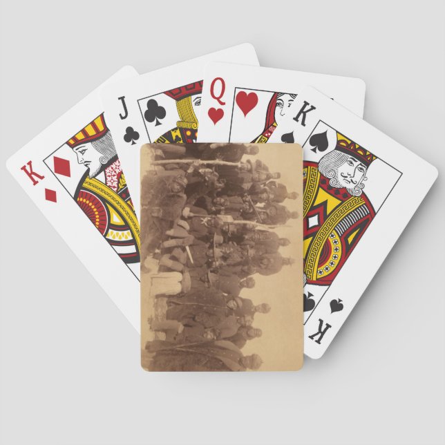 Black American Fighting Cavalry: Buffalo Warriors Poker Cards (Back)