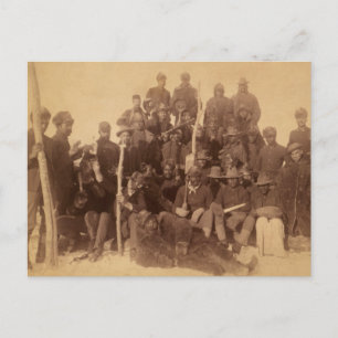 Black American Fighting Cavalry: Buffalo Warriors Postcard