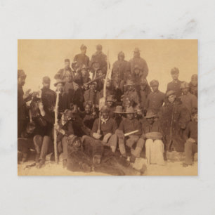 Black American Fighting Cavalry: Buffalo Warriors Postcard
