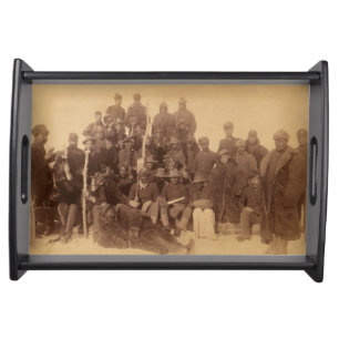 Black American Fighting Cavalry: Buffalo Warriors Serving Tray