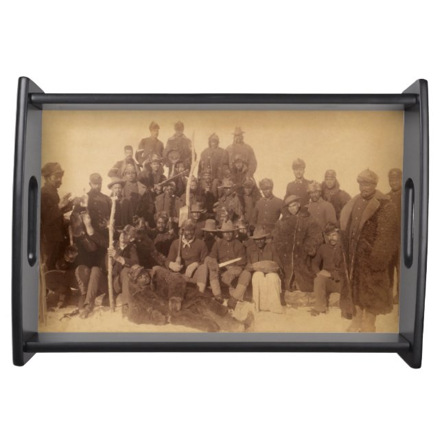 Black American Fighting Cavalry: Buffalo Warriors Serving Tray (Front)