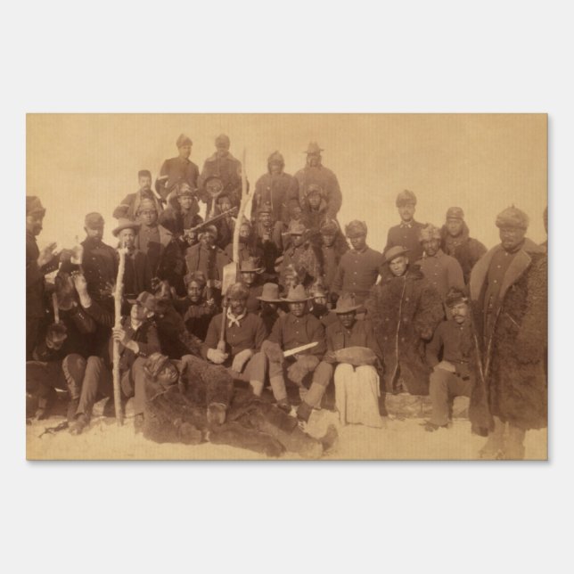 Black American Fighting Cavalry: Buffalo Warriors Sign (Front)