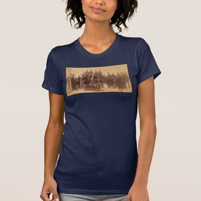 Black American Fighting Cavalry: Buffalo Warriors T-Shirt (Front)