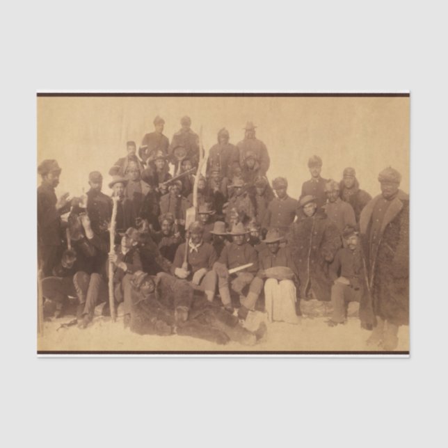 Black American Fighting Cavalry: Buffalo Warriors Tissue Paper (Front)