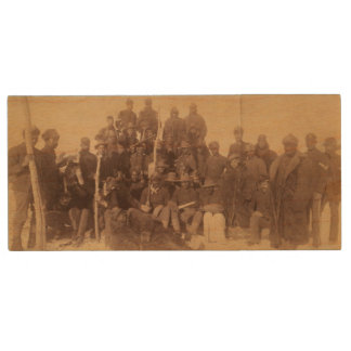 Black American Fighting Cavalry: Buffalo Warriors Wood Flash Drive