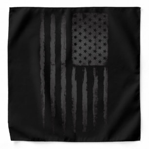 Black American flag Bandana