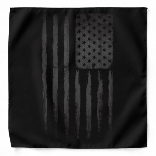 Black American flag Bandana