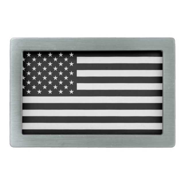 Black American Flag Belt Buckle (Front)