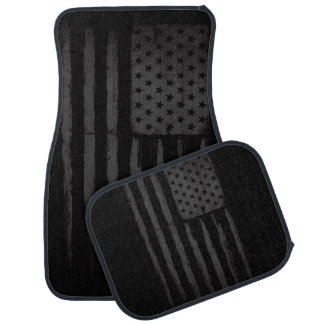 Black American flag Car Floor Mat