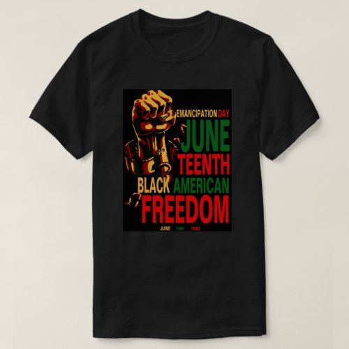 Black American Freedom Juneteenth T_Shirt