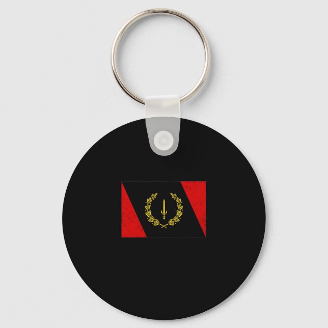 Black American Heritage Flag 1967 African American Keychain (Front)