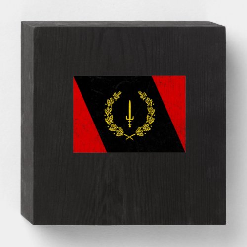 Black American Heritage Flag 1967 African American Wooden Box Sign
