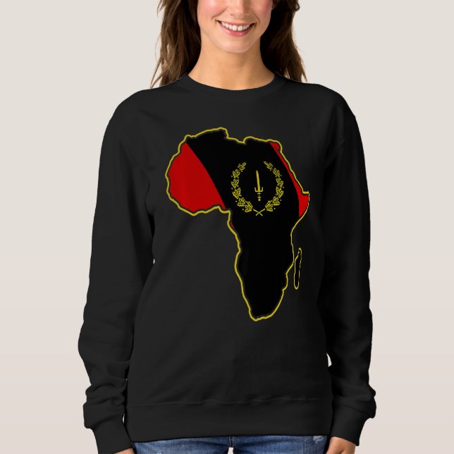 Black American Heritage Flag Africa Sweatshirt (Front)