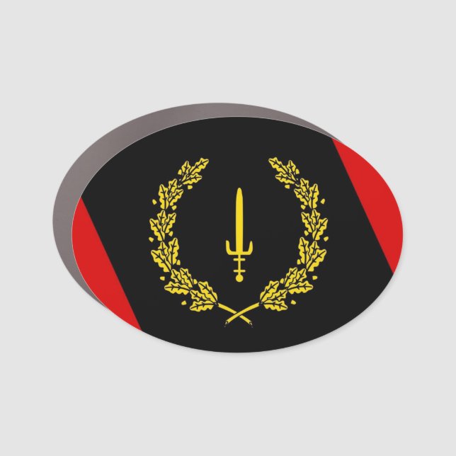Black American Heritage Flag  Car Magnet (Front)