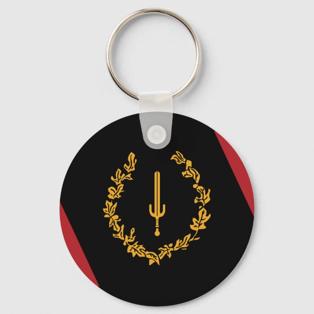 Black American Heritage Flag  Keychain (Front)
