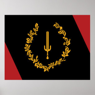 Black American Heritage Flag Poster