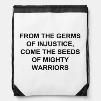 Black American leader for justice Drawstring Bag