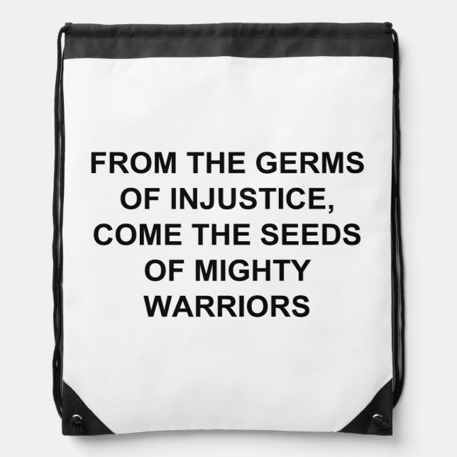 Black American leader for justice Drawstring Bag (Front)