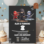 Black American Ninja Birthday Boy Invitation<br><div class="desc">Black Ninja Birthday Boy Invitation,  Calling All Ninja Go Birthday,  American Ninja Warrior Birthday Party,  Karate Martial Arts Birthday</div>