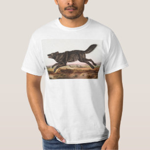 Black American Wolf (Canis lupus) Illustration T-Shirt