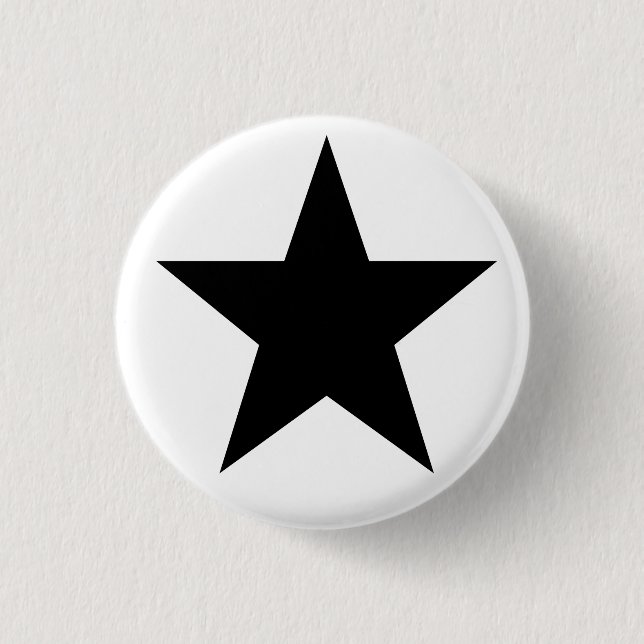 Black Anarchy Star (classic) Pinback Button (Front)